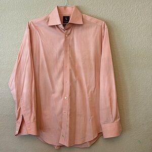 Tailorbyrd, Salmon colored, small checked button down.
